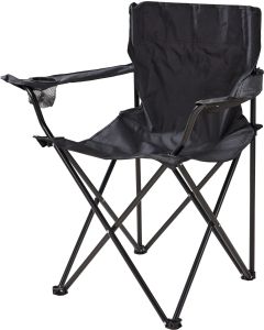 Silla metal plegable negro import