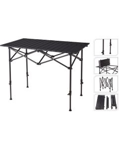 Mesa camping metalica 95x55cm 50-80cm import