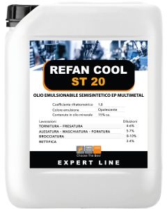 Aceite emulsio. semisintetico ep refan cool st 20 5 kg faren