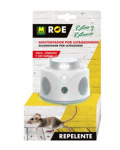 Repelente ultrasonido ratas y ratones 10,6x10x15cm roes