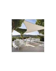 Toldo vela sombreo triangular polietileno 185gr 3,6x3,6x3,6m blanco roto natuur