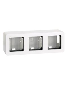 Caja superficie con marco 3 elementos blanco simon 27