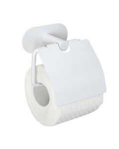 Portarollos con tapa de acero inoxidable turbo-loc® serie orea white mat wenko