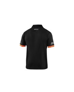 Polo tecnico 180 gr negro / naranja fluor talla m sparco