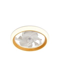 Ventilador techo plafon madera ø50cm 20w dupi