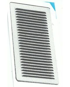 Rejilla ventilacion plana 100x200mm 10 uds aluminio esmalt. blanco c/pat verwal