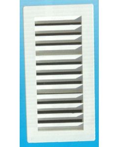 Rejilla ventilacion 130x260mm pl 10 uds esmaltado blanco m/plastico verwal