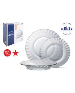 Vajilla 12pcs duralex picardie transparente