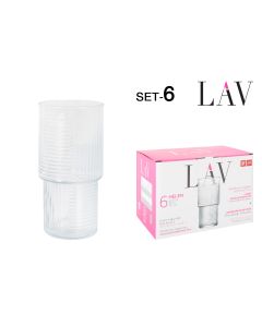 Vaso apilable pack 6uds helen 40cl lav