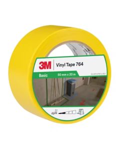 Cinta adhesiva vinilo 764 amarillo 50mmx33mx 0,13mm