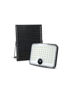 Proyector led solar con placa negro aday 80m2 cct 2200-3200 lm garza