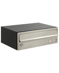 Buzon horizontal slim comunidad interior inox/antracita 12x34,5x25cm arregui