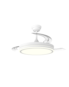 Ventilador de techo plafon aspas retractiles blanco ø50cm 48w cristalrecord
