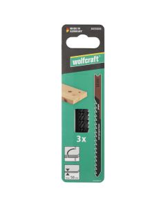 Hoja sierra calar madera blanda corte curvo hcs vastago u 50mm 3pz wolfcraft