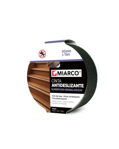 Cinta antideslizante luminiscente 15 m x 50 mm negro miarco