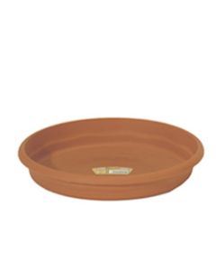 Plato maceta 26cm plastico terracota tes 7426