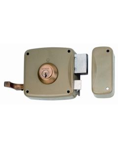 Cerradura sobreponer picaporte y palanca derecha tirador desde interior 100x50mm hierro esmaltado 5125ahe10d lince 5125ahe10d