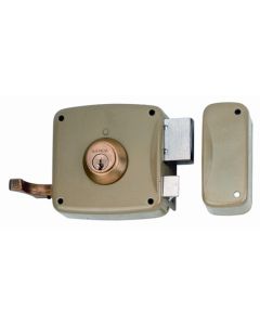 Cerradura sobreponer picaporte y palanca izquierda tirador desde interior 100x50mm hierro esmaltado 5125ahe10i lince 5125ahe10i