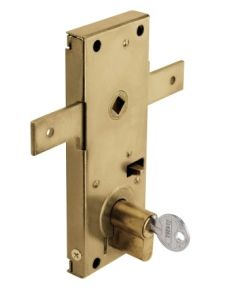 Cerradura metalica puertas metalicas basculantes 154x60mm laton 11b/m cvl