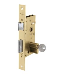 Cerradura madera embutir picaporte y palanca 22x50mm laton 1960/70/2 cvl