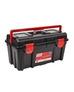 Caja herramientas bandeja y estuche 580x285x290mm polipropileno rojo nº34 tayg