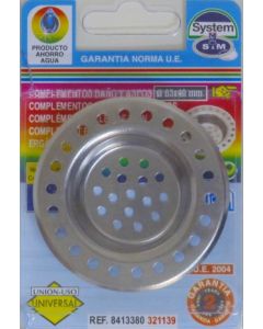 Rejilla fregadero desague grande acero inox s&m 321139