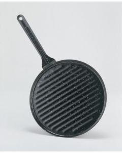 Grill cocina plancha rayas con mango 24x24cm hierro vitrificado la ideal 20024
