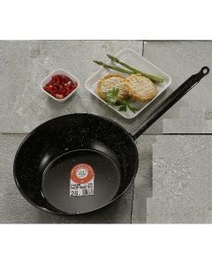 Sarten cocina honda con mango 24cm hierro esmaltado la ideal 20424