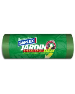 Saco jardin 80x105cm 10 pz plastico verde saplex