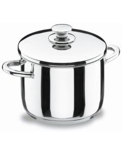 Olla cocina alta con tapa fondo difusor 28cm acero inox vitrocor lacor