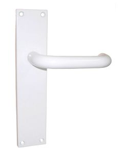 Manivela puerta 30030-blanca placa larga aluminio blanco 30 clovan