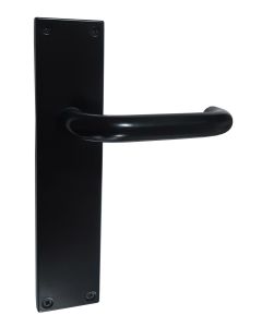 Manivela puerta 30040-negra placa larga aluminio negro 30040 clovan