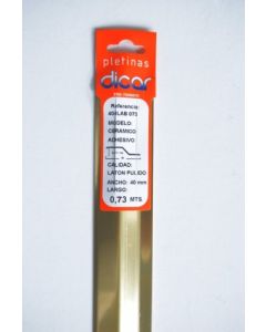 Pletina perfilada distinto nivel adhesivo 73x4mm acero inox laton dicar