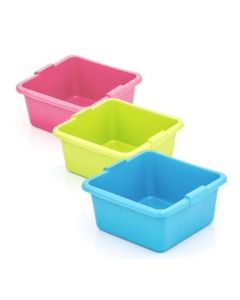 Barreño agua cuadrado 33x33x17cm 15 lt plastico surtidos tes 6577l