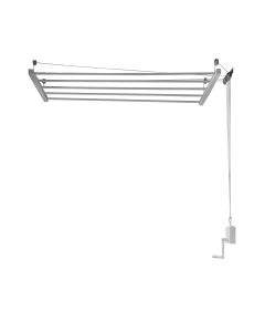 Tendedero techo manivela 140cm acero blanco sube-baja efegete