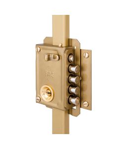 Cerradura seguridad sobreponer picaporte y 4 pasadores derecha bombillo 50mm 3 puntos cierre pintado fac 11033