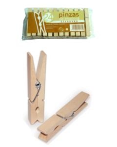 Pinza tender ropa muelle 7 vueltas mad tarres 24 pz