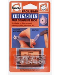 Colgador cuadros universal extensible laton bricody 12 pz ref.c.b.