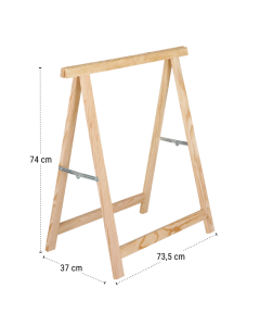 Caballete estandar pino 74 x 73,5 x 37 cm capacidad 400kg astigarraga