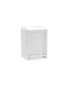 Cubo basura con pedal 07lt plastico blanco olympia tatay