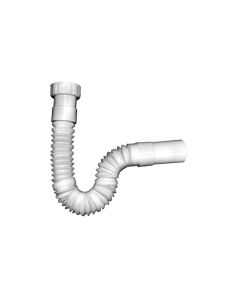 Tubo evacuacion extensible orientable tubo 1"1/2"x35-80cm blanco s&m 751554