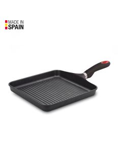 Grill cocina plancha rayas con mango 28x28cm aluminio fundido valira 4190/15
