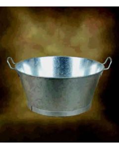 Barreño agua redondo con asas 30" metal galvanizado manuel soler 01110030