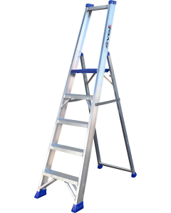 Escalera industrial peldaño ancho 6 peldaños 1,39mt aluminio regina svelt