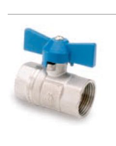 Valvula fontaneria esfera mariposa h-h 3/4" laton metalgrup 494003