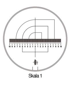 Escala medición lupa pie tech-line ø25/2,5mm duo 1 schweizer