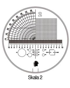 Escala medición lupa pie tech-line ø25/2,5mm duo 2 schweizer