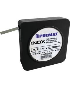 Cinta de espesor grosor 0,01 mm inox longitud 5 mm ancho 12, promat