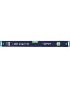 Nivel aluminio tubular burbuja espejo azul 060cm tecwerk
