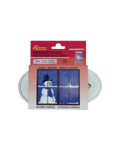 Burlete puerta/ventana adhesivo perfil en "e" 9mmx06mt caucho blanco burcasa 107210